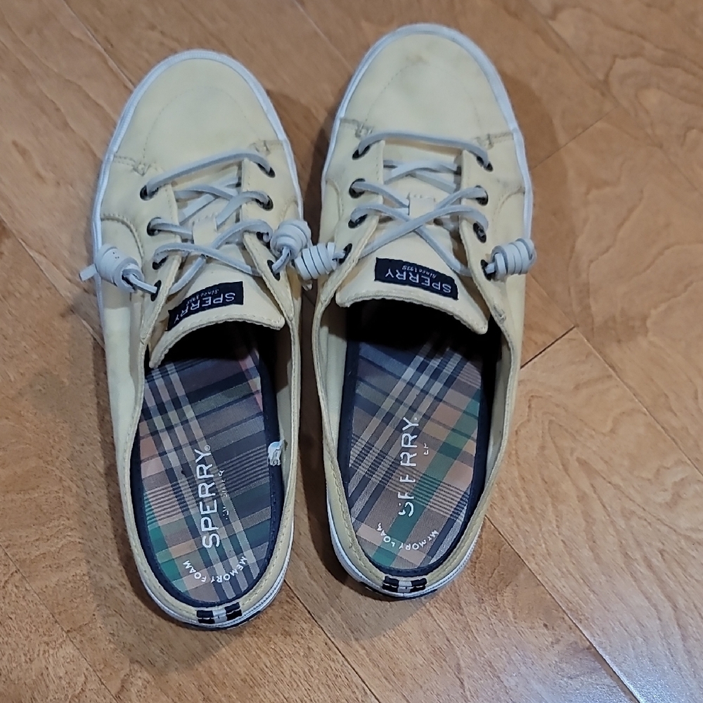 Butter Yellow Sperry Mules